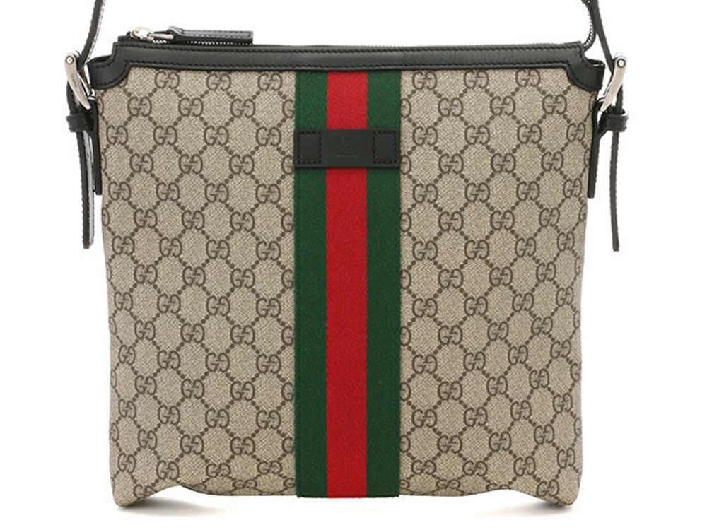 Gucci Shoulder Bag GG Supreme Sherry Beige Cream Black